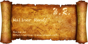 Wallner René névjegykártya